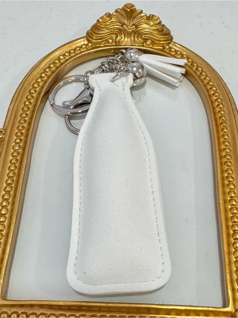 New Rhinestone Milk Bottle Keychain